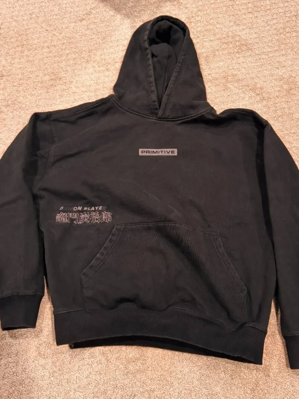 Primitive x Demon Slayer x Tanjiro Hooded Sweatshirt Black Men's L
